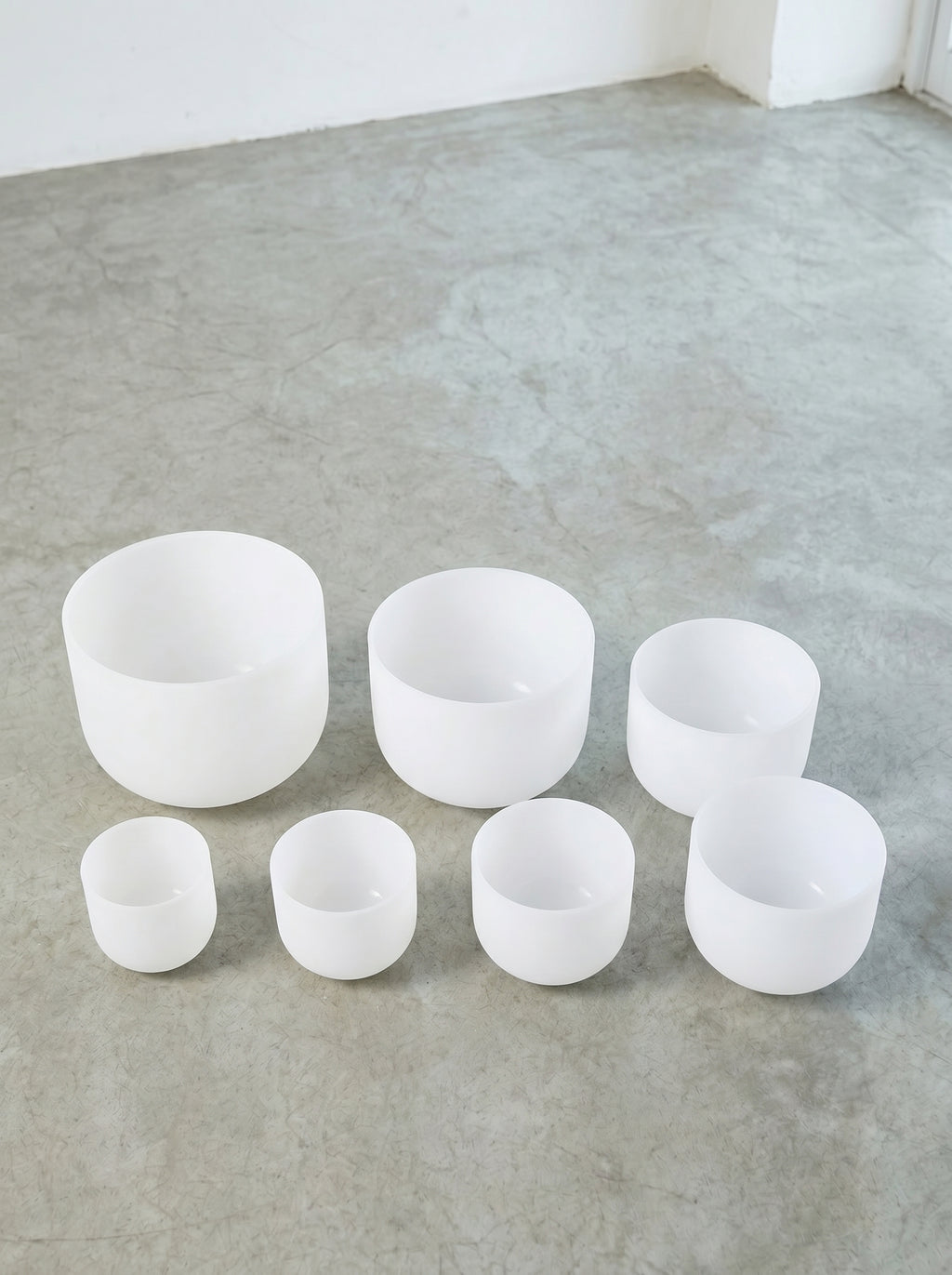 Set de 7 Cuencos de Cuarzo 6” – 12”
