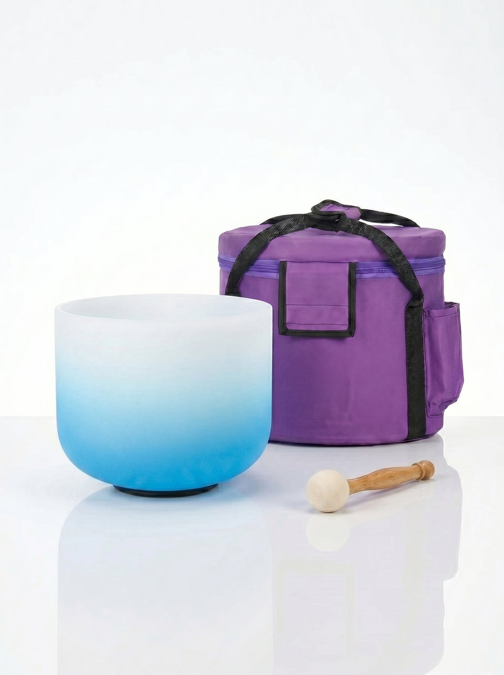 Cuenco de Cuarzo Aura Azul + Bolso de Transporte